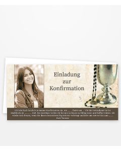 Einladung zur Konfirmation mit Kelch