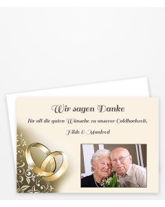 edle Karte cremefarben mit goldenen Ringen Kategoriebild