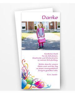 Danksagung zum Schulanfang mit Luftballons