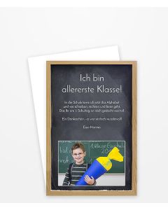 Danksagung Schulanfang mit Tafel